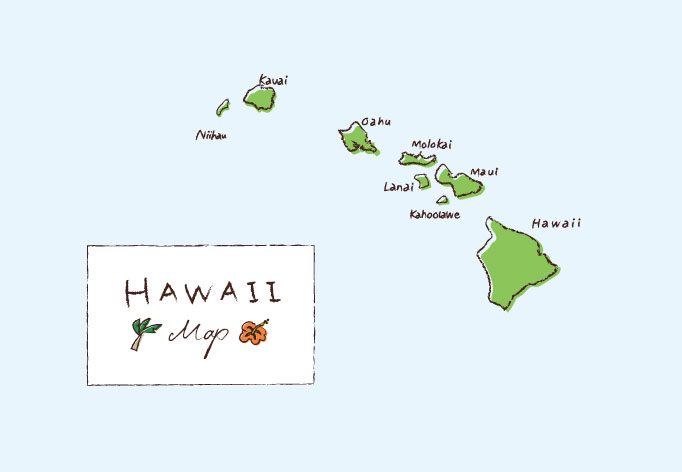 ハワイの地図